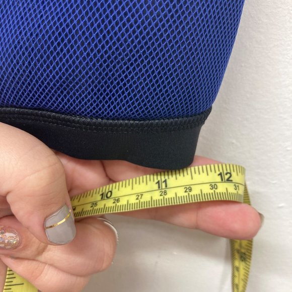 Lululemon blue black sports bra mesh racerback XS - Picture 5 of 7